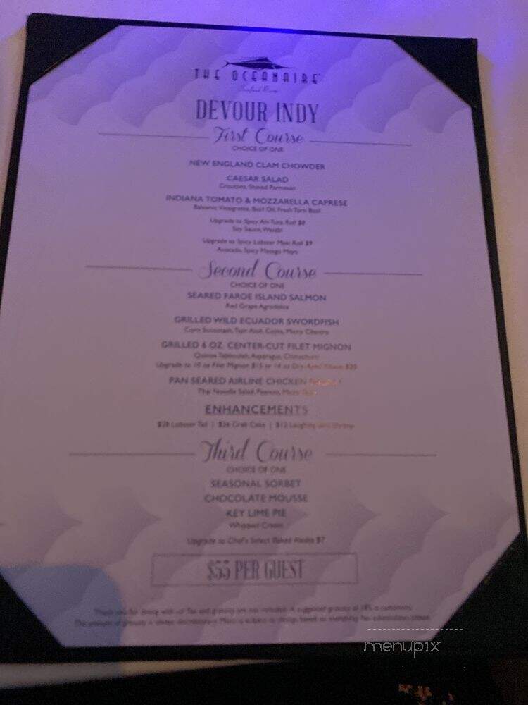 The Oceanaire Seafood Room - Indy - Indianapolis, IN menu_pic