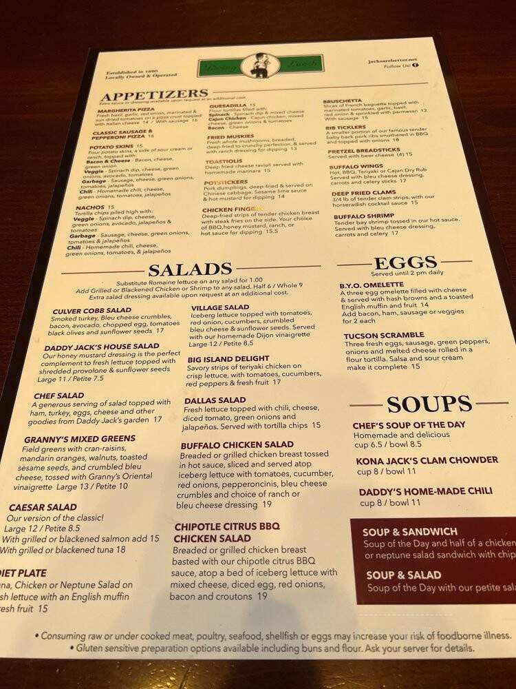 Kona Jack's Fish Mkt & Sushi - Indianapolis, IN menu_pic