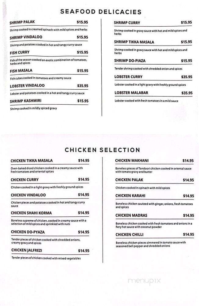 India Garden Restaurant - Indianapolis, IN menu_pic
