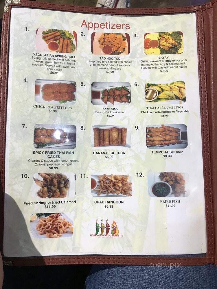 Thai Cafe - Indianapolis, IN menu_pic