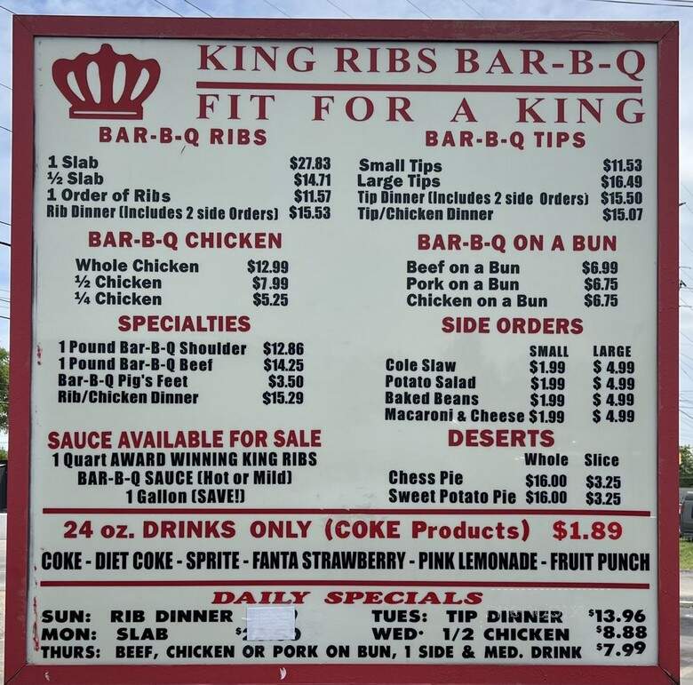 King Ribs Bar-B-Q - Indianapolis, IN