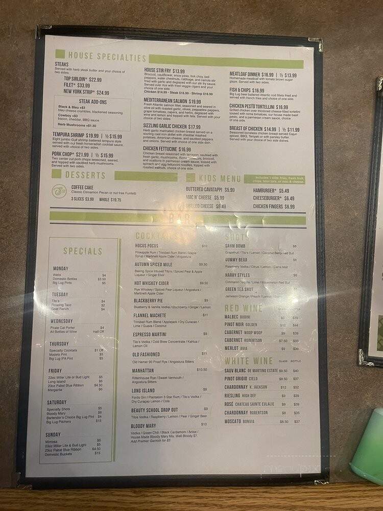 Sahm's Place - Indianapolis, IN menu_pic