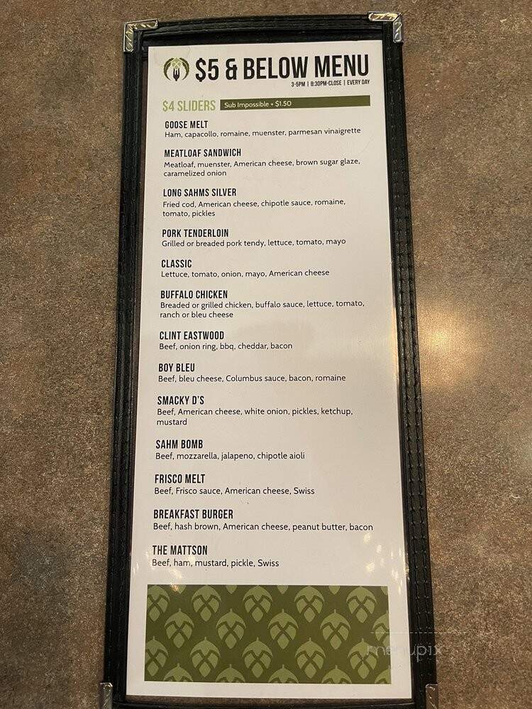 Sahm's Place - Indianapolis, IN menu_pic