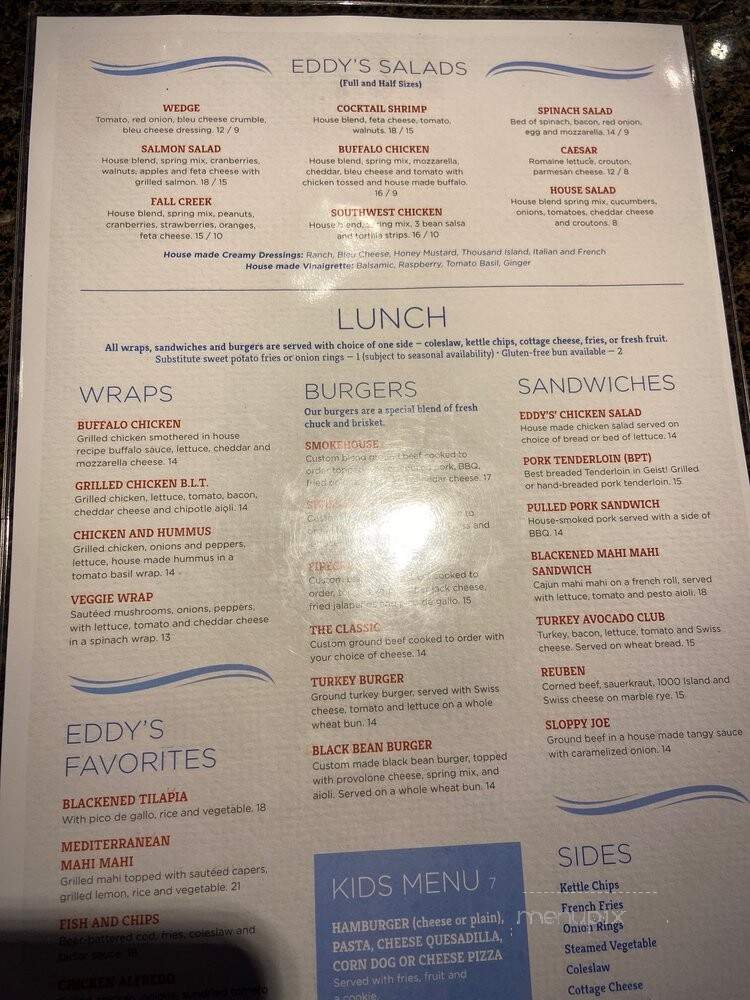 Eddey's Neighborhood Bar - Indianapolis, IN menu_pic
