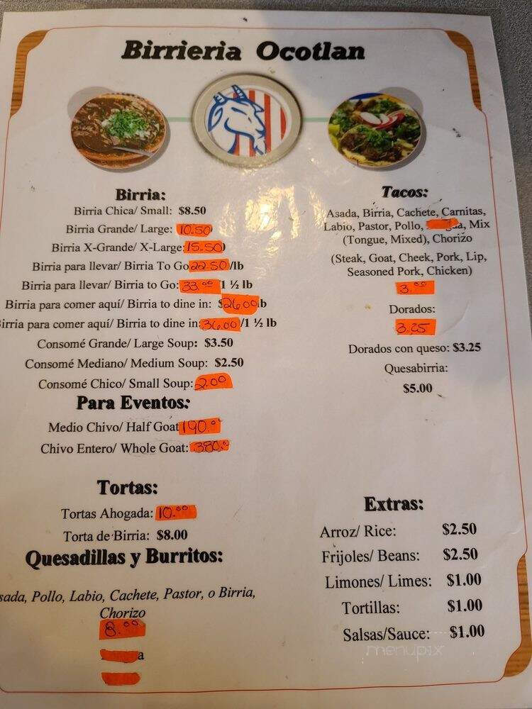 Birrieria Octalcion - Indianapolis, IN menu_pic