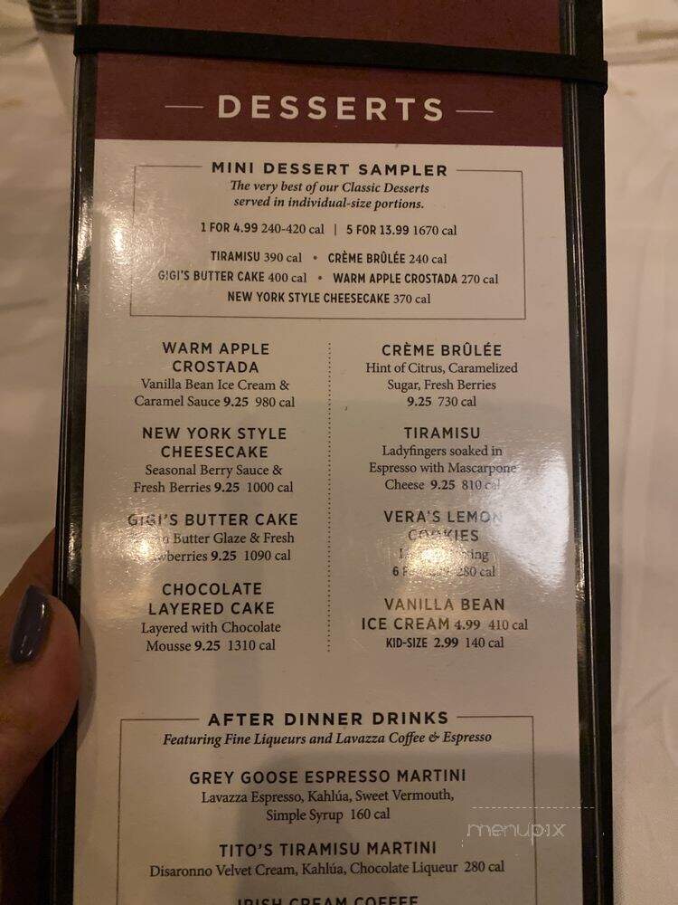 Maggiano's Little Italy - Indianapolis, IN menu_pic