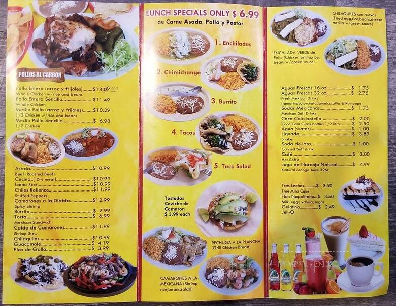 Pollo Elegre - Indianapolis, IN menu_pic