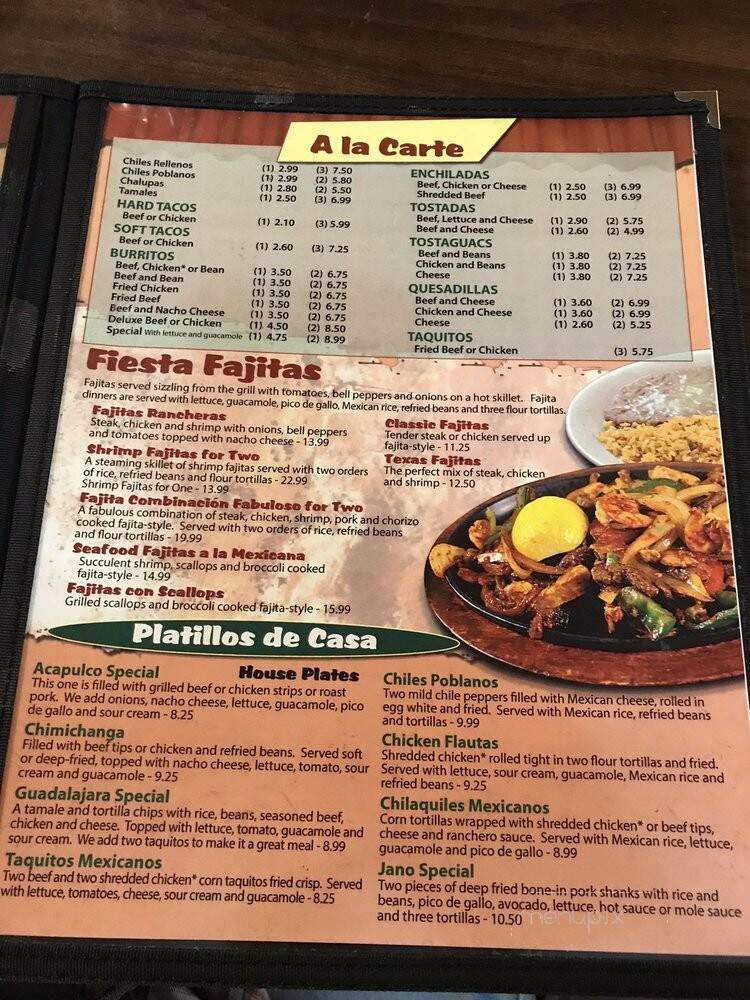 Los Rancheros - Indianapolis, IN menu_pic