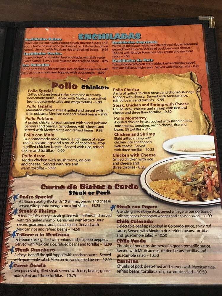 Los Rancheros - Indianapolis, IN menu_pic