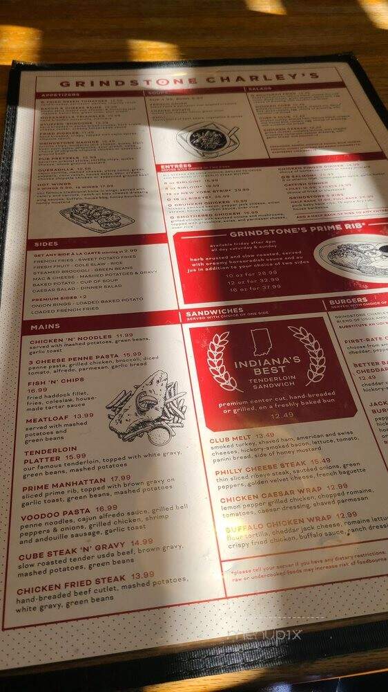 Grindstone Charley's - Indianapolis, IN menu_pic