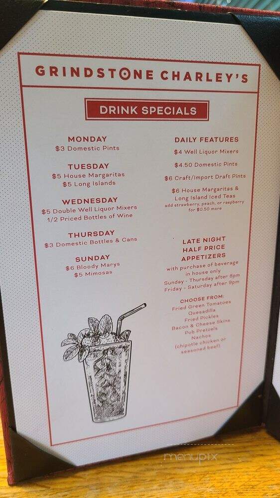 Grindstone Charley's - Indianapolis, IN menu_pic