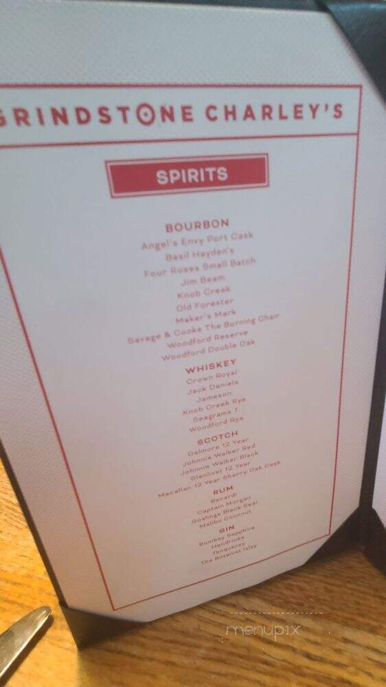 Grindstone Charley's - Indianapolis, IN menu_pic