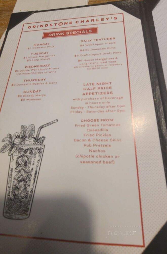 Grindstone Charley's - Indianapolis, IN menu_pic
