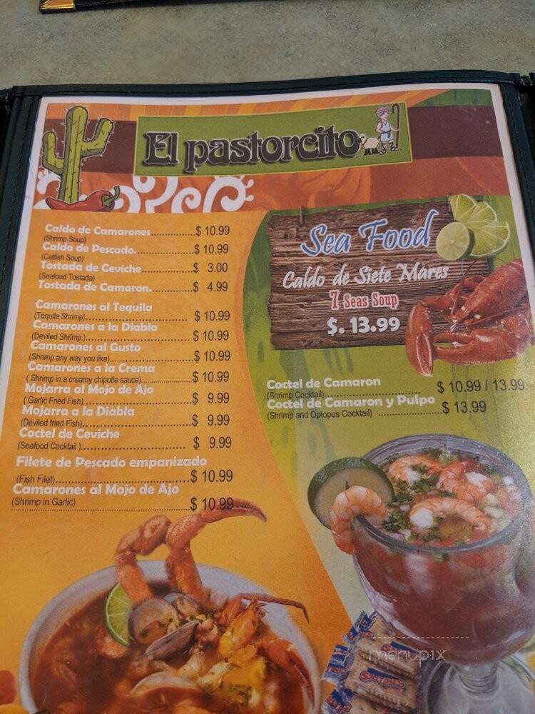 El Pastorcito - Indianapolis, IN menu_pic
