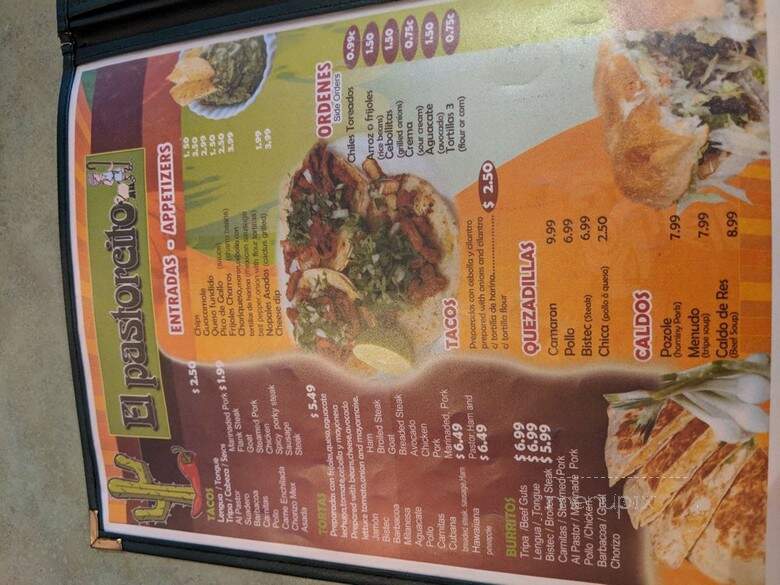 El Pastorcito - Indianapolis, IN menu_pic