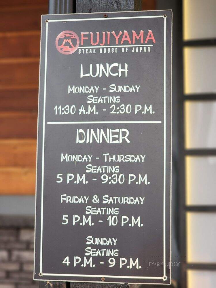 Fujiyama International - Indianapolis, IN menu_pic