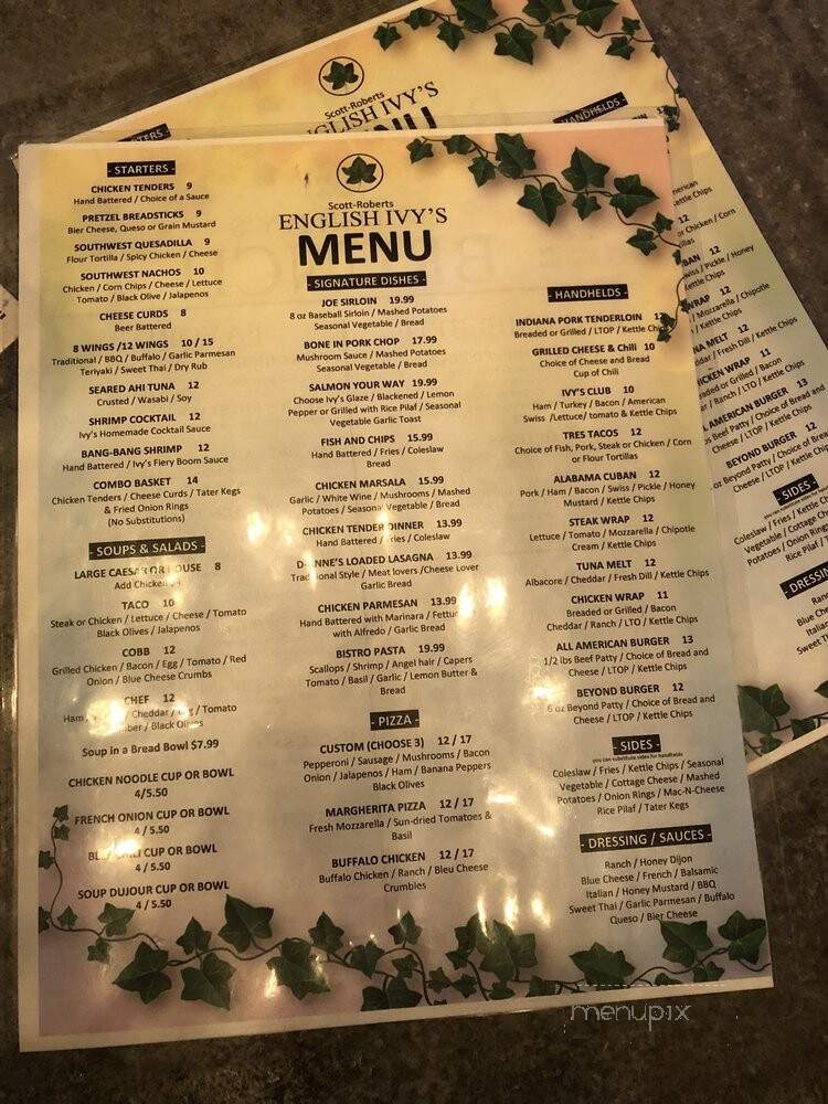 English Ivy's - Indianapolis, IN menu_pic