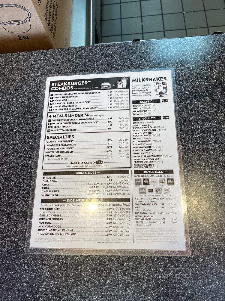 Steak 'n Shake - Indianapolis, IN menu_pic