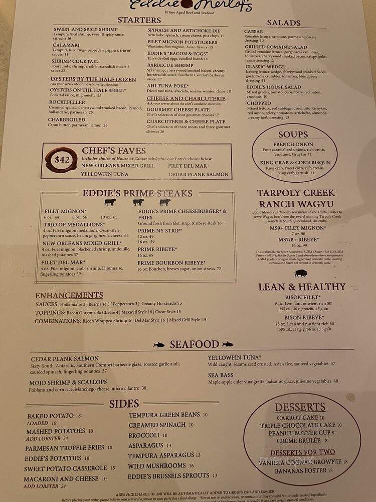 Eddie Merlot's - Indianapolis, IN menu_pic