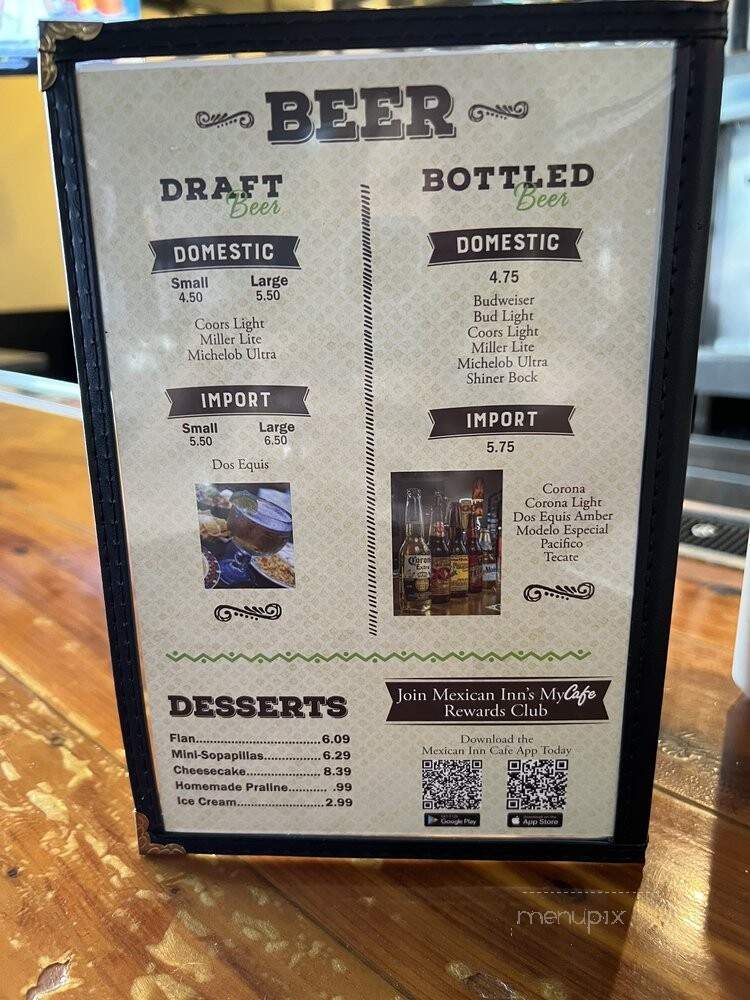 Mexican Inn Cafe - Fort Worth, TX menu_pic