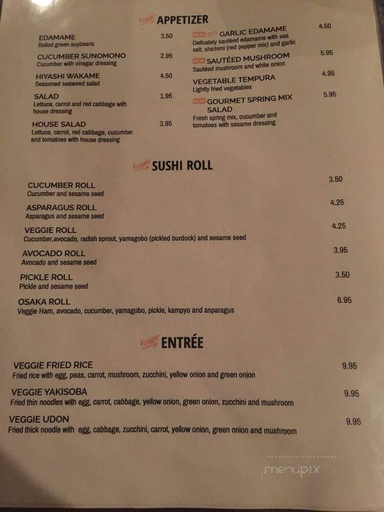 O I Shii Sushi & Japanese - Fort Worth, TX menu_pic