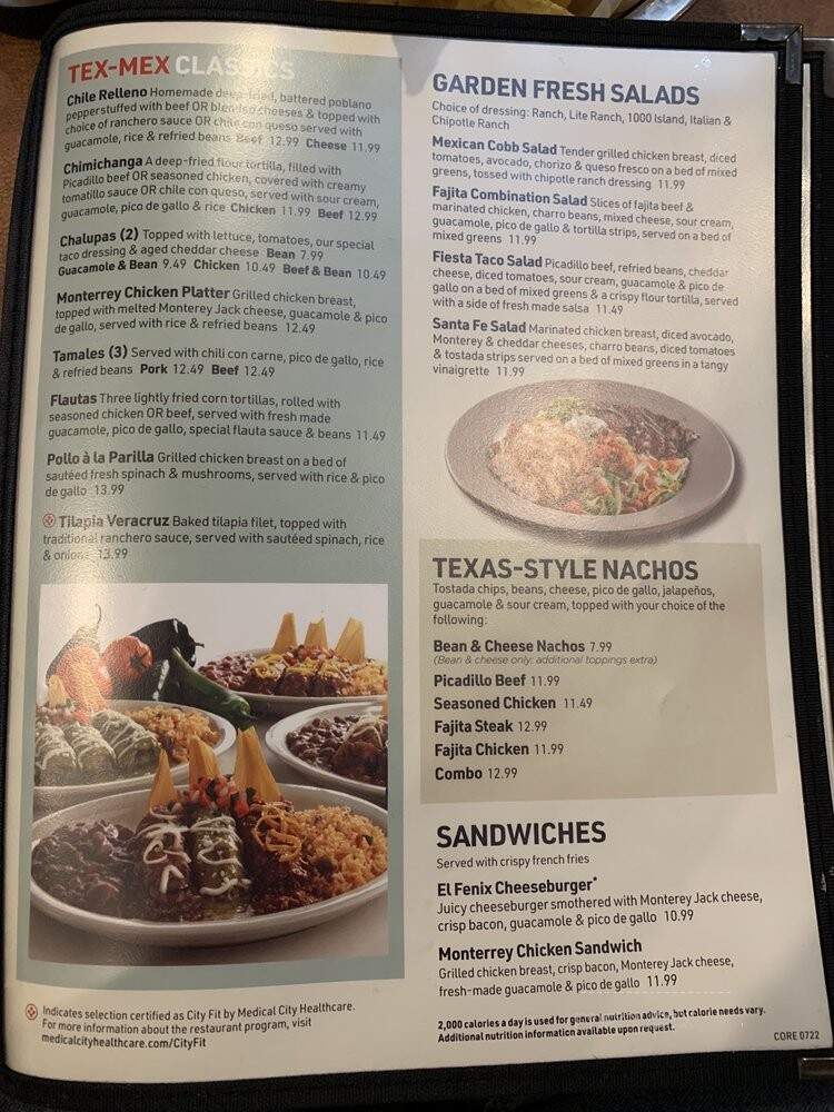 El Fenix Famous Mexican Restaurant - Fort Worth, TX menu_pic