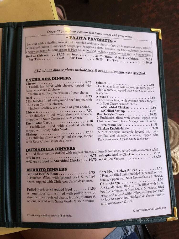 Arizola's Mexican Restaurant - Fort Worth, TX menu_pic
