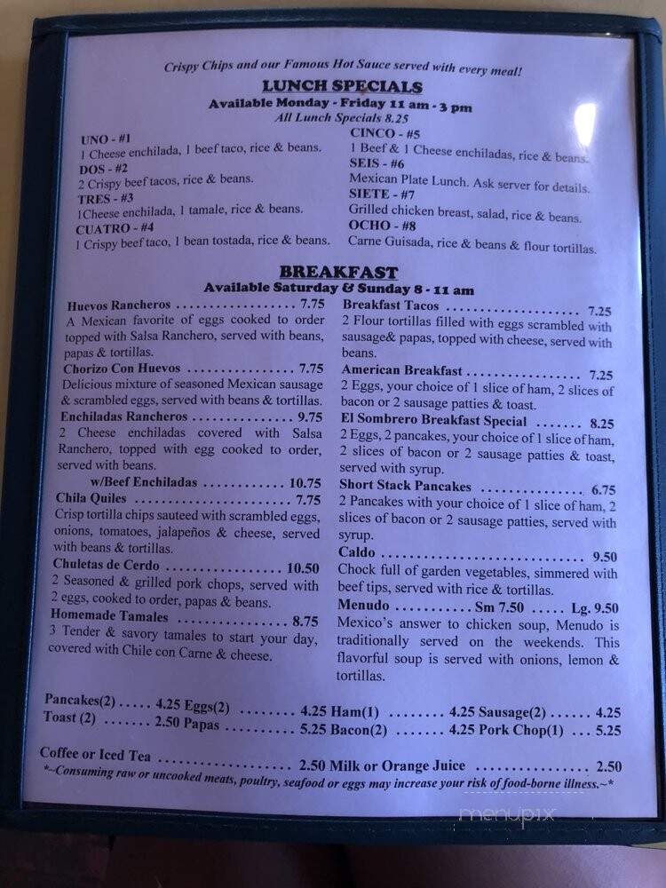 Arizola's Mexican Restaurant - Fort Worth, TX menu_pic
