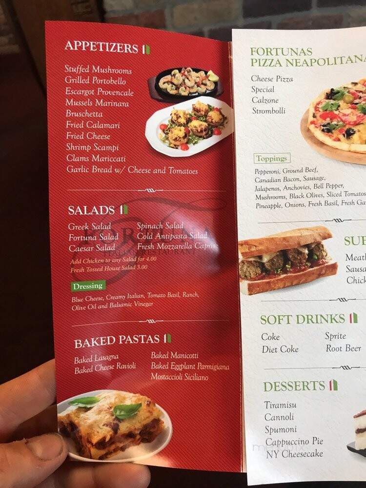 Fortuna Italian Restaurant - Fort Worth, TX menu_pic