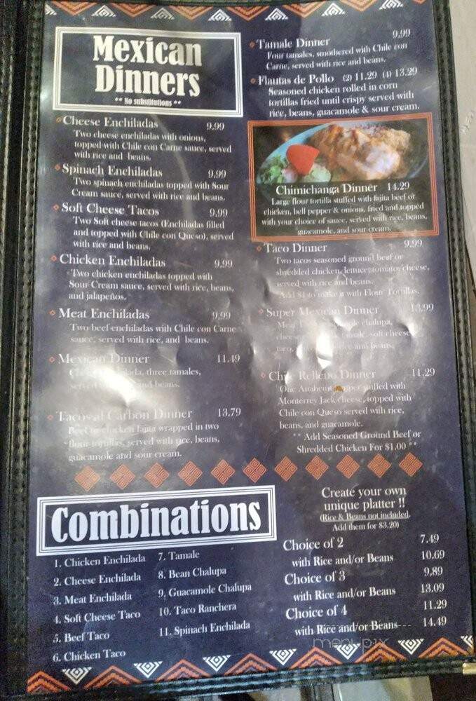 El Paseo Mexican Restaurant - Fort Worth, TX menu_pic
