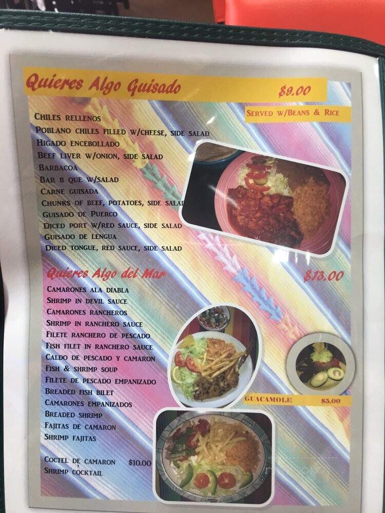 Los Zarapes Restaurant - Fort Worth, TX menu_pic