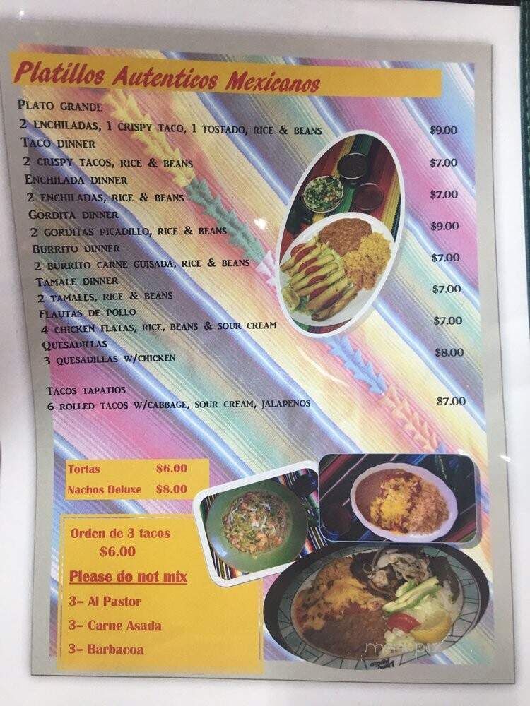 Los Zarapes Restaurant - Fort Worth, TX menu_pic