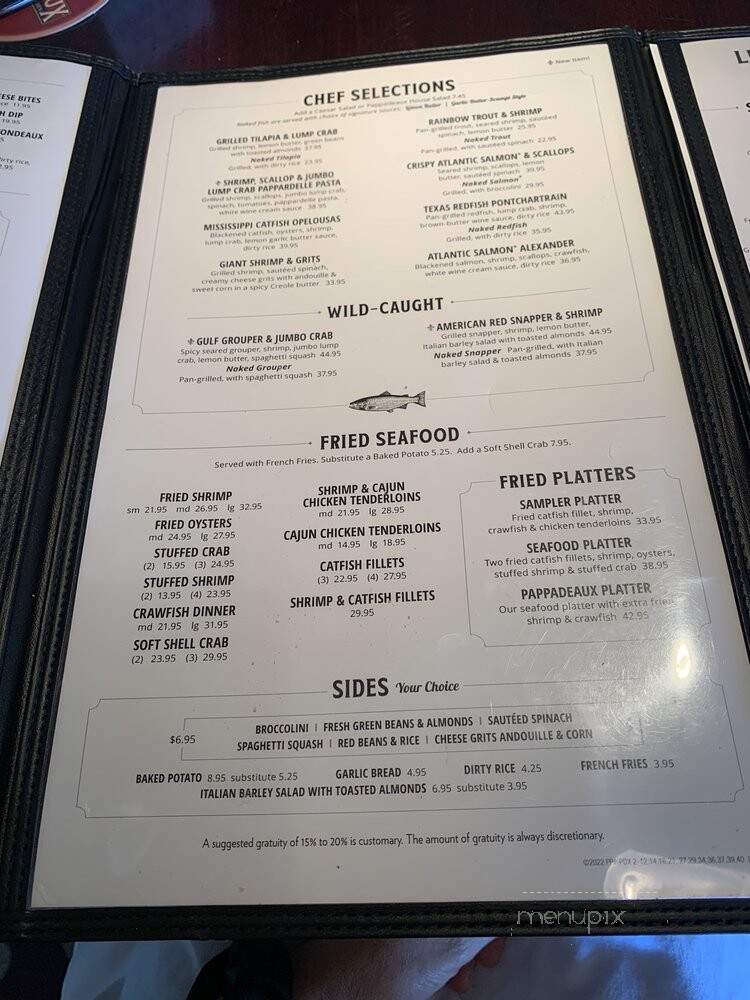 Pappadeaux Seafood Kitchen - Fort Worth, TX menu_pic