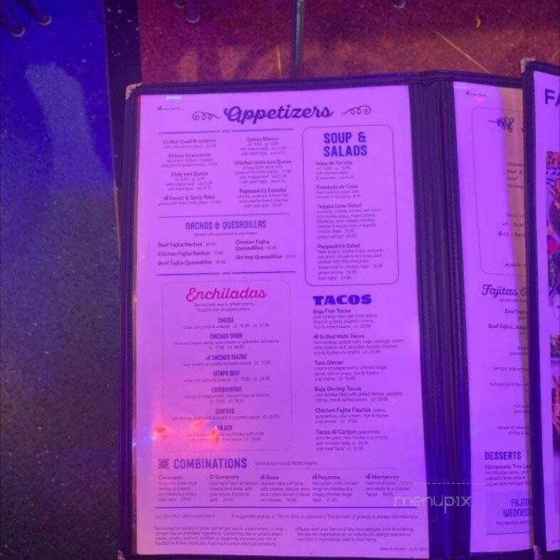 Pappasito's Cantina - Fort Worth, TX menu_pic