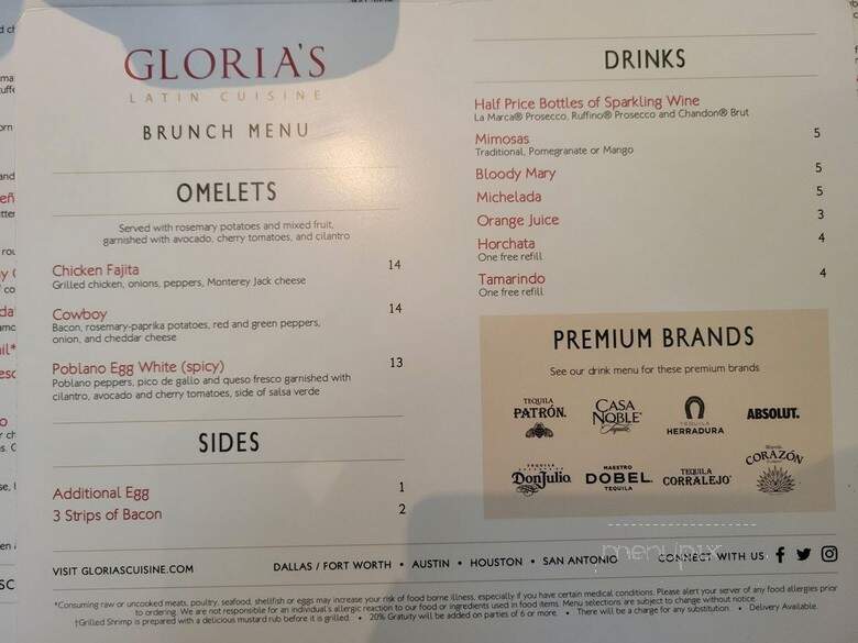 Gloria's Fort Worth Restaurant - Fort Worth, TX menu_pic