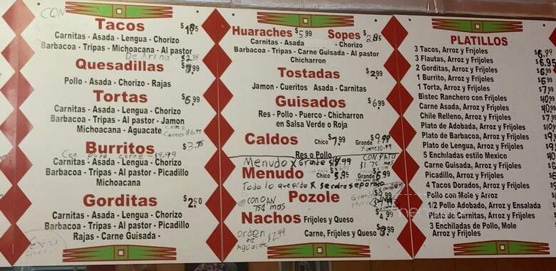 Las Fuentes Taqueria - Fort Worth, TX menu_pic