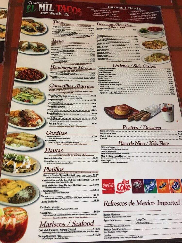 El Miltaco - Fort Worth, TX menu_pic