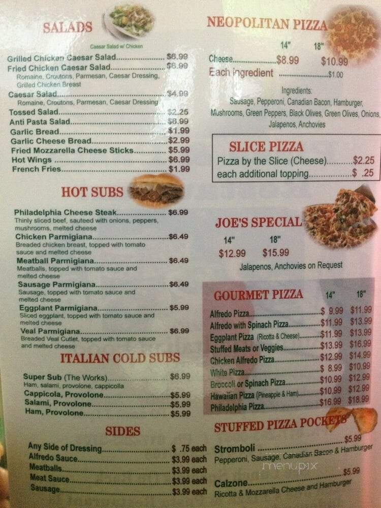 Joe's Pizza Pasta & Subs - Fort Worth, TX menu_pic