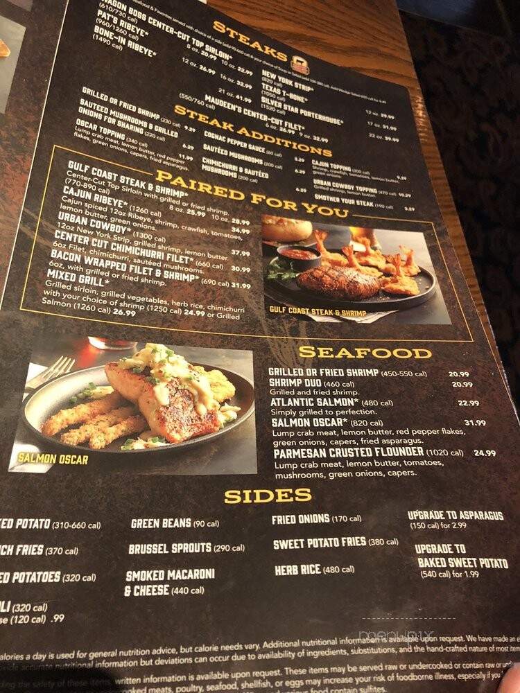 Saltgrass Steakhouse - Fort Worth, TX menu_pic