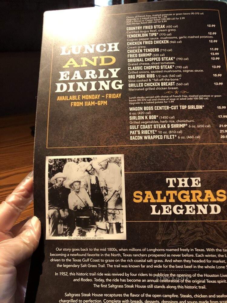 Saltgrass Steakhouse - Fort Worth, TX menu_pic
