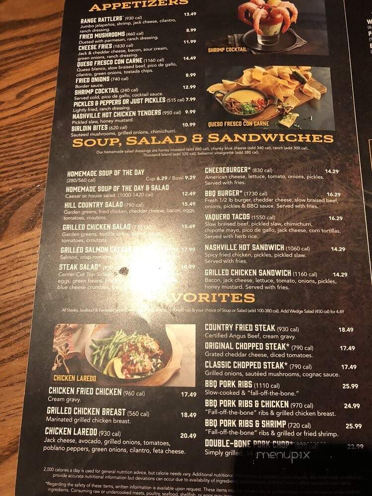 Saltgrass Steakhouse - Fort Worth, TX menu_pic