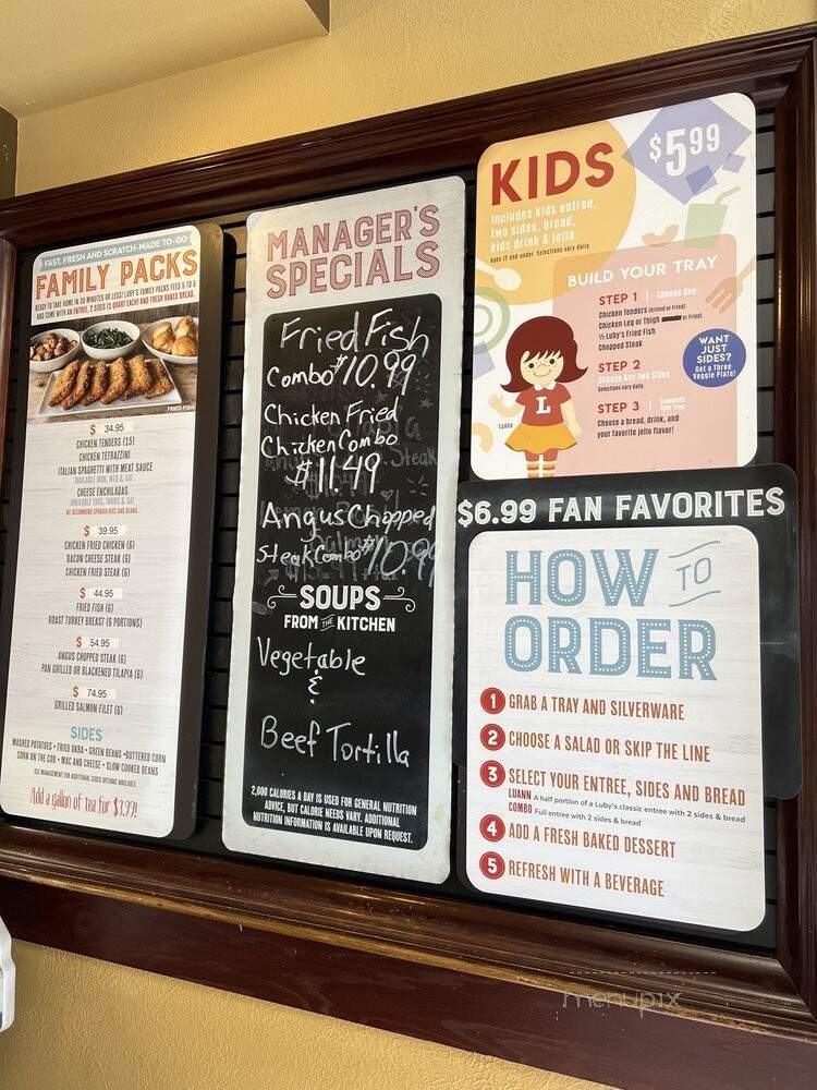 Luby's - Fort Worth, TX menu_pic