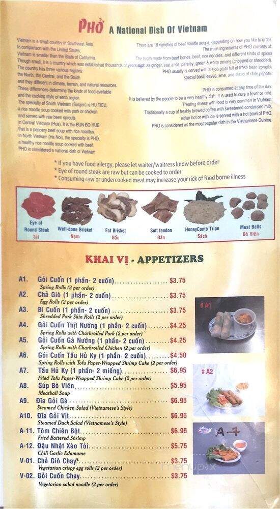 Phu Lam Restaurant - Haltom City, TX menu_pic