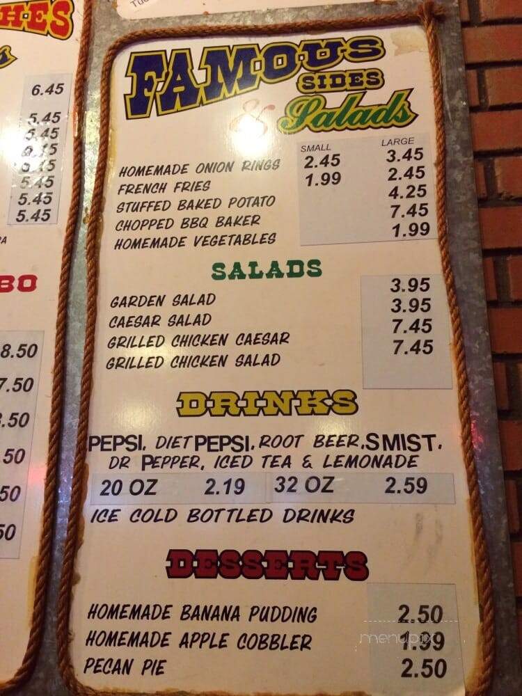 Colter's Bar-B-Q & Grill - Arlington, TX menu_pic