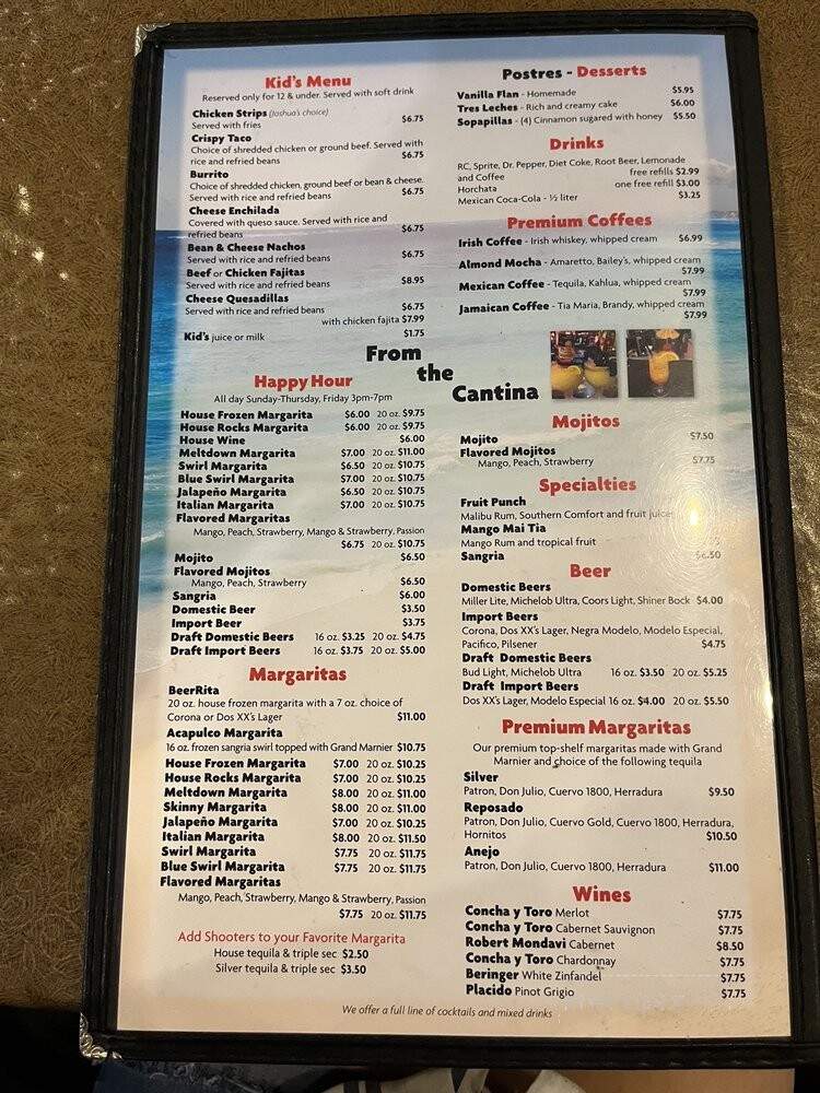 Cafe Acapulco - Arlington, TX menu_pic