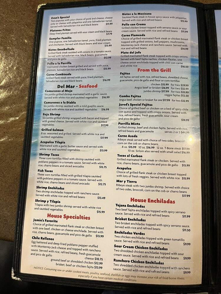 Cafe Acapulco - Arlington, TX menu_pic
