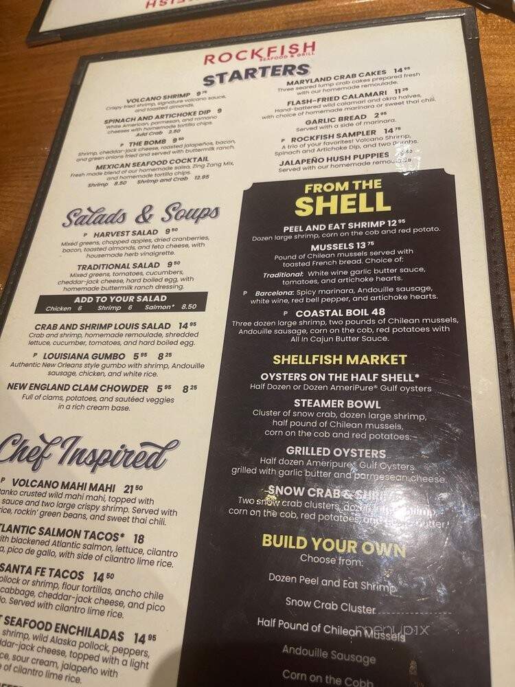 Rockfish Seafood Grill - Arlington, TX menu_pic