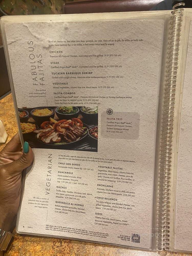 Abuelo's Mexican Food Embassy - Arlington, TX menu_pic