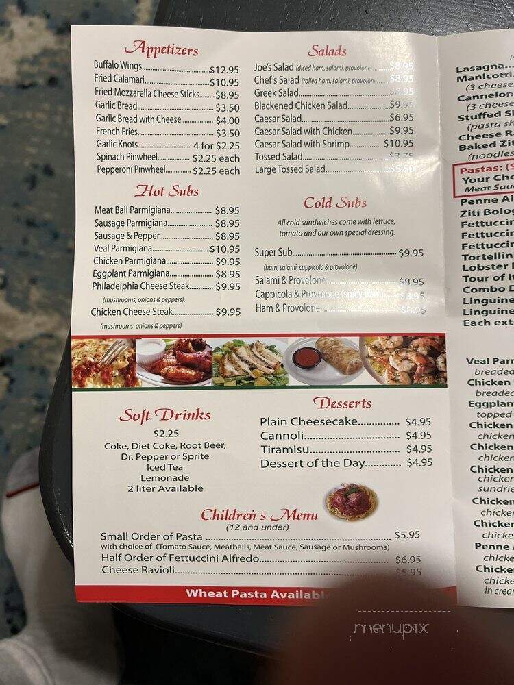 Joe's Pizza Pasta & Subs - Arlington, TX menu_pic