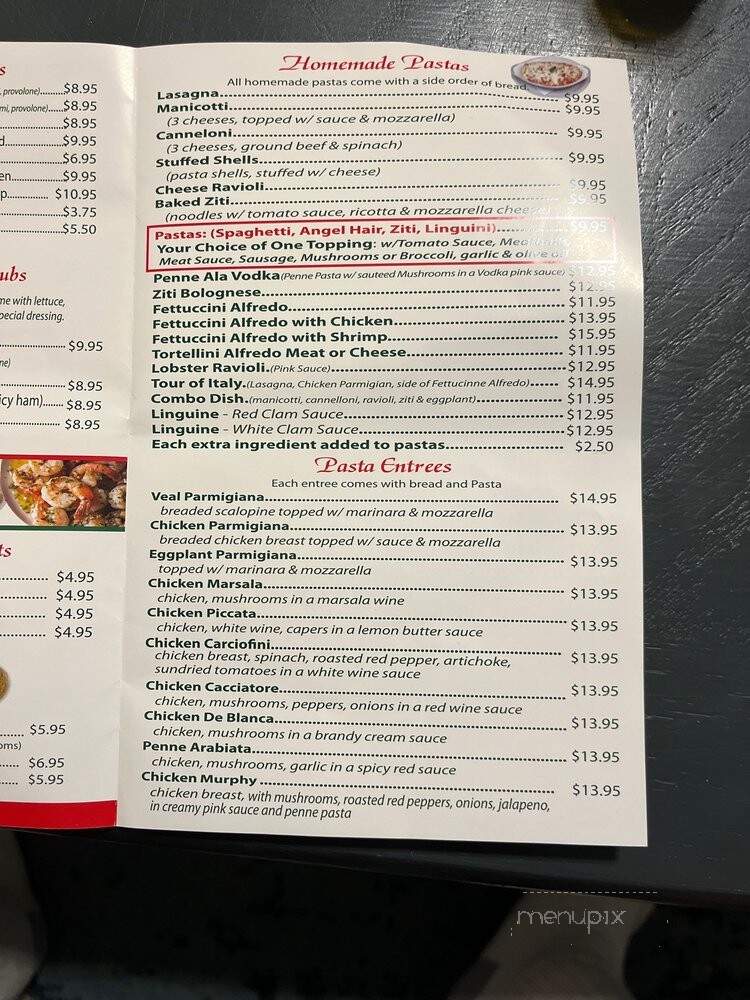 Joe's Pizza Pasta & Subs - Arlington, TX menu_pic